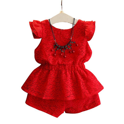 Little-Seven Baby 2019 New Korean version of the waist girl lace suit Tops Shorts childrens wear 6661
Little-Seven Baby 2019 New Korean version of the waist girl lace suit Tops Shorts childrens wear 6661