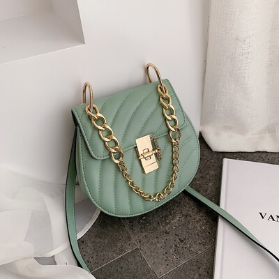 Girls small bag new Korean version of the chain slung saddle bag texture simple shoulder bag tide
Girls small bag new Korean version of the chain slung saddle bag texture simple shoulder bag tide