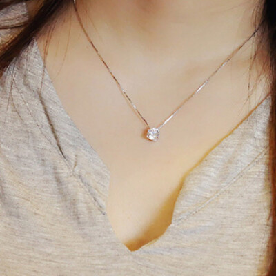 Korean Women Fashion 925 Sterling Silver Jewelry Inlaid Diamond Short Necklace Clavicle Chain Not Include the Box
Korean Women Fashion 925 Sterling Silver Jewelry Inlaid Diamond Short Necklace Clavicle Chain Not Include the Box