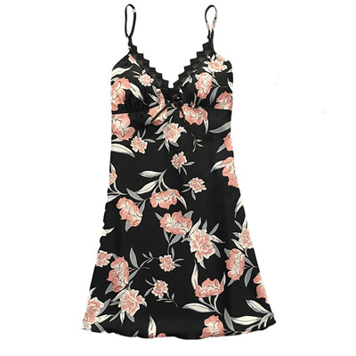 Toponeto Women Satin Flower Printint Silk Lingerie Bow Lace Pajamas Sleepwear Nightdress
Toponeto Women Satin Flower Printint Silk Lingerie Bow Lace Pajamas Sleepwear Nightdress