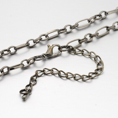 Iron Figaro Chain Necklace Makings with Alloy Lobster Claw Clasps&Iron End Chains Gunmetal 299
Iron Figaro Chain Necklace Makings with Alloy Lobster Claw Clasps&Iron End Chains Gunmetal 299