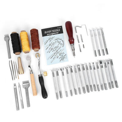 Greensen 48pcs Multi Shape Leather Stamp Punch Tools with Awl Needle Tool Set for Leather Craft Working
Greensen 48pcs Multi Shape Leather Stamp Punch Tools with Awl Needle Tool Set for Leather Craft Working