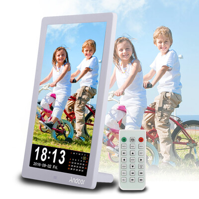 Andoer 12" LED HD Digital Photo Picture Frame 1280 800 Desktop Frame Support MP3MP4E-bookCalenderAlarm Clock Function with R
Andoer 12" LED HD Digital Photo Picture Frame 1280 800 Desktop Frame Support MP3MP4E-bookCalenderAlarm Clock Function with R