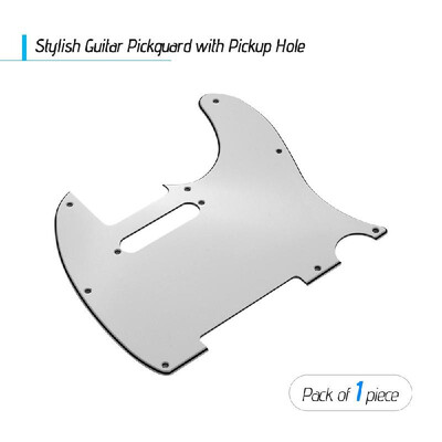 3Ply Guitar Pickguard with Single Coil Pickup Hole for Telecaster Style Electric Guitar White Pearl
3Ply Guitar Pickguard with Single Coil Pickup Hole for Telecaster Style Electric Guitar White Pearl