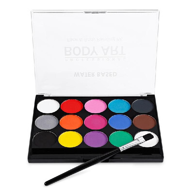 Face Paint Kit Professional Water Based Body Paint 15 Colors Washable Non-Toxic Paints 1 Paintbrush for Kid Sensitive Skin Hallowe
Face Paint Kit Professional Water Based Body Paint 15 Colors Washable Non-Toxic Paints 1 Paintbrush for Kid Sensitive Skin Hallowe
