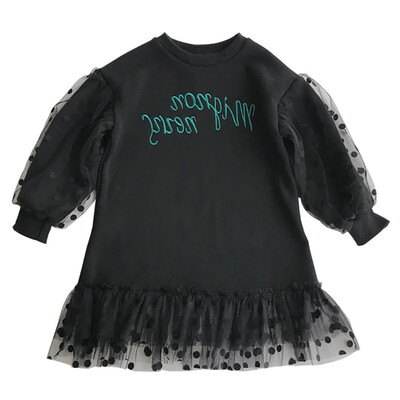 Children Spring Autumn Girls Cute Dot Embroidery Mesh Stitching Round Collar Princess Long-Sleeved Sweet Dress
Children Spring Autumn Girls Cute Dot Embroidery Mesh Stitching Round Collar Princess Long-Sleeved Sweet Dress