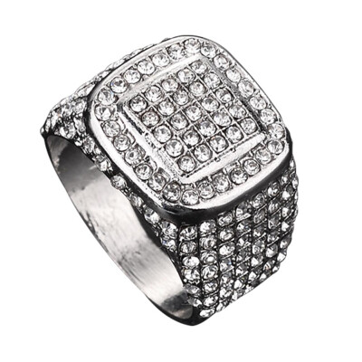 Iced Out Square Crystal Ring Gold Color Stainless Steel Wedding Rings For Men Jewelry
Iced Out Square Crystal Ring Gold Color Stainless Steel Wedding Rings For Men Jewelry