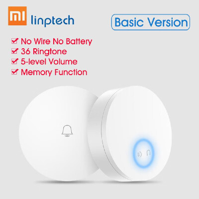 Xiaomi Mijia Linptech Self Powered Wireless Doorbell Self-generating Electricity Ringtone No Battery No Wire Basic Version
Xiaomi Mijia Linptech Self Powered Wireless Doorbell Self-generating Electricity Ringtone No Battery No Wire Basic Version