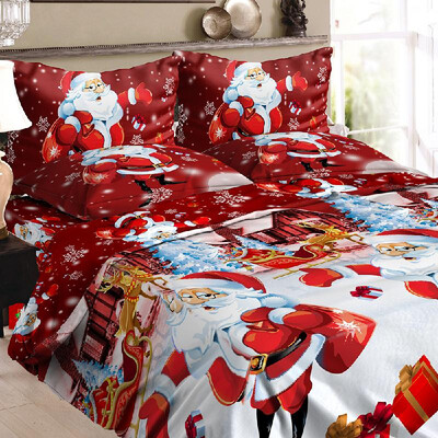 Christmas Santa Bedding Set Polyester 3D Printed Duvet Cover 2pcs Pillowcases Bed Sheet Set Christmas Bedroom Decorations--Que
Christmas Santa Bedding Set Polyester 3D Printed Duvet Cover 2pcs Pillowcases Bed Sheet Set Christmas Bedroom Decorations--Que