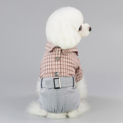 Pet Jumpsuit Dog Leisure Plaids Shirt & Pant 4-Legged Clothes Set Dog Gentleman Jumpsuit Costume
Pet Jumpsuit Dog Leisure Plaids Shirt & Pant 4-Legged Clothes Set Dog Gentleman Jumpsuit Costume