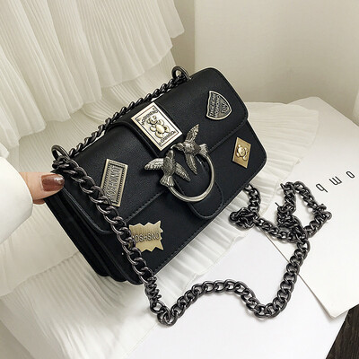 Qiao Bani 2019 new South Korea ins fashion heavy industry badge chain swallow bag shoulder diagonal trend handbags
Qiao Bani 2019 new South Korea ins fashion heavy industry badge chain swallow bag shoulder diagonal trend handbags
