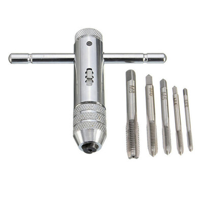 〖Follure〗Handle Ratchet Tap Wrench with 5pcs M3-M8 Machine Screw Thread Metric Plug Tap
〖Follure〗Handle Ratchet Tap Wrench with 5pcs M3-M8 Machine Screw Thread Metric Plug Tap