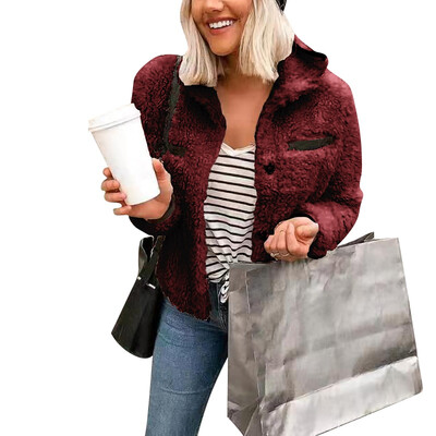 Women Winter Elegant All-match Solid Color Lapel Concise Loose Long Sleeve Coat
Women Winter Elegant All-match Solid Color Lapel Concise Loose Long Sleeve Coat