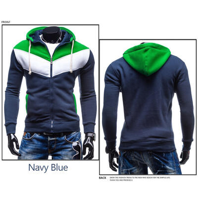 Fashion Contrast Color Zipper Mens Hooded Sweatshirt Casual Slim Fit Hoodie With Pockets For Men
Fashion Contrast Color Zipper Mens Hooded Sweatshirt Casual Slim Fit Hoodie With Pockets For Men