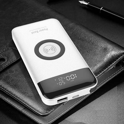 BP932W 10000mAh Digital Display Power Bank Support Wireless Charging Portable Dual USB Battery Charger Built-in Charger Cable
BP932W 10000mAh Digital Display Power Bank Support Wireless Charging Portable Dual USB Battery Charger Built-in Charger Cable