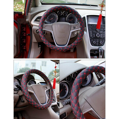 38Cm Interior Accessories Car Braid Steering Wheel Cover Leather Faux Universal Cover On The Steering Wheel Handmade
38Cm Interior Accessories Car Braid Steering Wheel Cover Leather Faux Universal Cover On The Steering Wheel Handmade