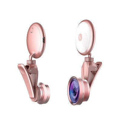 RK19S LED Selfie Flash Light Fill Light Warm&Cold Bulbs With Wide Angles Fisheye Marcro Lens 360 Rotation For iPhone X8 Phones
RK19S LED Selfie Flash Light Fill Light Warm&Cold Bulbs With Wide Angles Fisheye Marcro Lens 360 Rotation For iPhone X8 Phones
