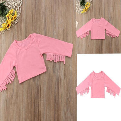 Newborn Toddler Kids Baby Girls clothes Autumn solid pullover long sleeve T-Shirts Tassel round neck cotton Tops one pieces
Newborn Toddler Kids Baby Girls clothes Autumn solid pullover long sleeve T-Shirts Tassel round neck cotton Tops one pieces