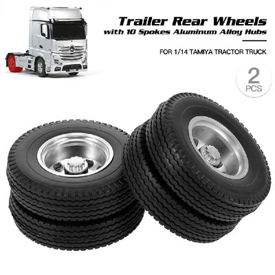 2pcs Trailer Rear Wheels with 10 Spokes Aluminum Alloy Hubs for 114 Tamiya Tractor Truck RC Climber Trailer
2pcs Trailer Rear Wheels with 10 Spokes Aluminum Alloy Hubs for 114 Tamiya Tractor Truck RC Climber Trailer