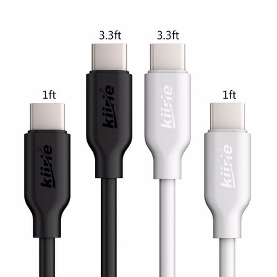 USB Type C Cable Kiirie Fast Charging USB C Cable 4 Pack 2 x 33ft 2 x 1ft with Kevlar Fiber for Type C USB Devices
USB Type C Cable Kiirie Fast Charging USB C Cable 4 Pack 2 x 33ft 2 x 1ft with Kevlar Fiber for Type C USB Devices