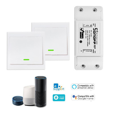 3PCS SONOFF RF Wifi Switch RF 433MHz Compatible with Alexa for Google Home 10A2200W Wireless Switch with Timing Function for Andr
3PCS SONOFF RF Wifi Switch RF 433MHz Compatible with Alexa for Google Home 10A2200W Wireless Switch with Timing Function for Andr