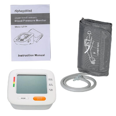 AlphagoMed U81H Electronic Blood Pressure Monitoring with Cuff Upper Arm Portable Automatic Digital LCD Device Heart Rate Display
AlphagoMed U81H Electronic Blood Pressure Monitoring with Cuff Upper Arm Portable Automatic Digital LCD Device Heart Rate Display
