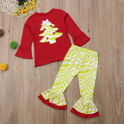 2Pcs Toddler Kid Baby Girl Christmas Clothes Ruffle Tops T Shirts Flared Pants Outfit Set
2Pcs Toddler Kid Baby Girl Christmas Clothes Ruffle Tops T Shirts Flared Pants Outfit Set