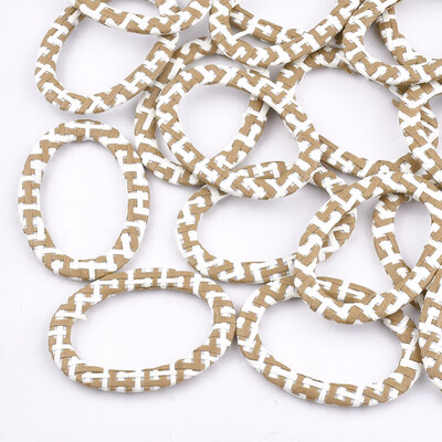 Handmade Raffia Woven Linking Rings with Iron & Aluminum Findings Oval Platinum BurlyWood 515x37x4mm Inner Diameter 25x40m
Handmade Raffia Woven Linking Rings with Iron & Aluminum Findings Oval Platinum BurlyWood 515x37x4mm Inner Diameter 25x40m