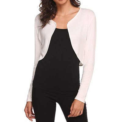 Toponeto Women Long Sleeve Bolero Shrug Light Knit Cardigan Open Front Cape Short Jacket
Toponeto Women Long Sleeve Bolero Shrug Light Knit Cardigan Open Front Cape Short Jacket