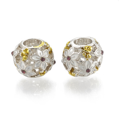 Alloy Enamel European Beads with Rhinestone Hollow Large Hole Beads Rondelle with Flower Platinum & Golden 11x10mm
Alloy Enamel European Beads with Rhinestone Hollow Large Hole Beads Rondelle with Flower Platinum & Golden 11x10mm