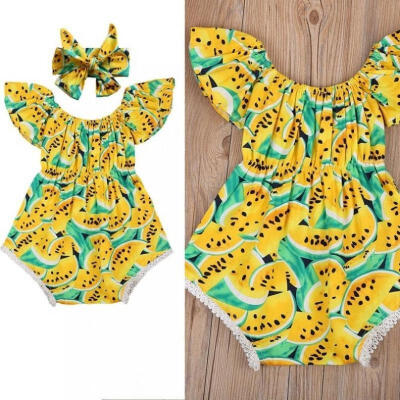 Newborn Baby Kids Girl Watermelon Print Romper Jumpsuit Bodysuit Summer Clothes Outfit
Newborn Baby Kids Girl Watermelon Print Romper Jumpsuit Bodysuit Summer Clothes Outfit
