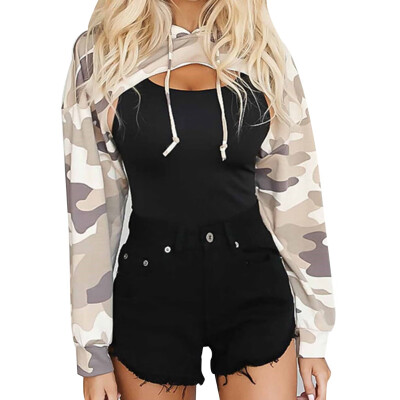 Women New Fashion Camouflage Printed Crop Top Hoodies Long Sleeve Hip Hop Harajuku Hoodie Sweatshirt Coat
Women New Fashion Camouflage Printed Crop Top Hoodies Long Sleeve Hip Hop Harajuku Hoodie Sweatshirt Coat