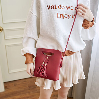 Tailored Fashion Women Crossbody Bag Shoulder Bag Handbag Bucket Bag Coin Bag Black