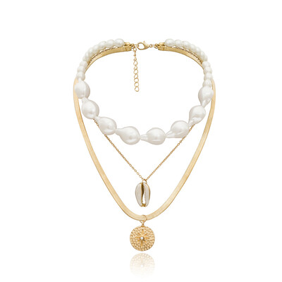 Irregular Simulated Pearl Choker Fashion Statement Bib Collare Vintage Chic Collier Femme Jewelry Coin shell Dropshipping 
Irregular Simulated Pearl Choker Fashion Statement Bib Collare Vintage Chic Collier Femme Jewelry Coin shell Dropshipping