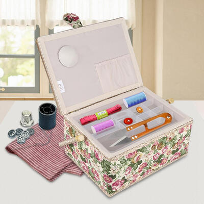 Sewing BasketSewing BoxFabric Floral Printed Sewing Basket Craft Box Household Sundry Storage Organizer with Handle
Sewing BasketSewing BoxFabric Floral Printed Sewing Basket Craft Box Household Sundry Storage Organizer with Handle