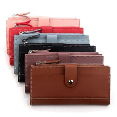 Women solid color leather wallet cash card storage bag zipper bag Hand bag long wallet
Women solid color leather wallet cash card storage bag zipper bag Hand bag long wallet