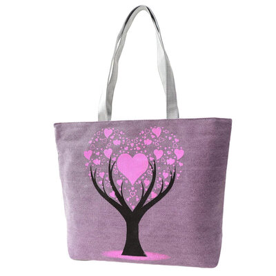 Fashion Heart Tree Printed Large Capacity Zipper Women Tote Shoulder Canvas Bag
Fashion Heart Tree Printed Large Capacity Zipper Women Tote Shoulder Canvas Bag