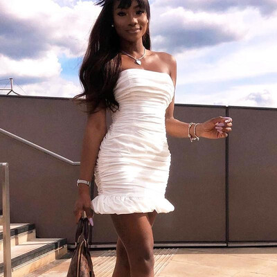 Europe&the United States autumn womens new fashion sexy bag hip fold wrap chest ruffled short skirt dress summer 2019 Spot
Europe&the United States autumn womens new fashion sexy bag hip fold wrap chest ruffled short skirt dress summer 2019 Spot