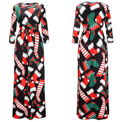 BOFUTE New Europe America Womens Clothing O-Neck Printing Skirt Christmas Clothing Long Sleeve Dress 1203
BOFUTE New Europe America Womens Clothing O-Neck Printing Skirt Christmas Clothing Long Sleeve Dress 1203