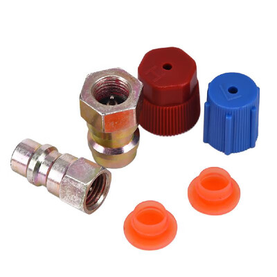 14" AC R-12 to R-134a Retrofit Valve Quick Change Conversion Adapter HighLow Fitting AC System Caps Kit
14" AC R-12 to R-134a Retrofit Valve Quick Change Conversion Adapter HighLow Fitting AC System Caps Kit