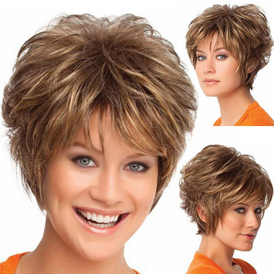 〖Follure〗Fashion Wig Short Haircut Curly Color Gradient Wigs Short Synthetic 
〖Follure〗Fashion Wig Short Haircut Curly Color Gradient Wigs Short Synthetic