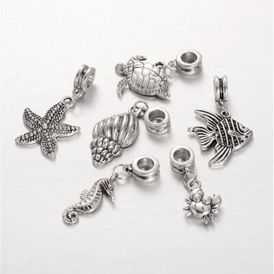 Mixed Ocean Theme Tibetan Style Alloy Large Hole European Dangle Beads Antique Silver 2637mm Hole 5mm 6pcsset
Mixed Ocean Theme Tibetan Style Alloy Large Hole European Dangle Beads Antique Silver 2637mm Hole 5mm 6pcsset