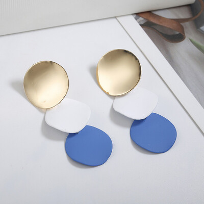 Elegant Candy Colors Round Metal Uneven Drop Earrings for Women 2019 New Geometric Statement Earrings Womens Fashion Jewelry
Elegant Candy Colors Round Metal Uneven Drop Earrings for Women 2019 New Geometric Statement Earrings Womens Fashion Jewelry