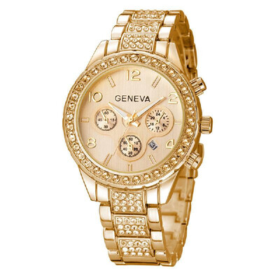 Luxury Business Skeleton Women Watch Fashionable Crystal Calendar Watch Wristwatch with Three Sub-dials Stainless Steel Strap Band
Luxury Business Skeleton Women Watch Fashionable Crystal Calendar Watch Wristwatch with Three Sub-dials Stainless Steel Strap Band