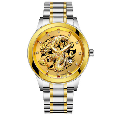 Gobestart Waterproof Mens Gold Dragon Sculpture Quartz Watch Luxury Men Steel Wristwatch
Gobestart Waterproof Mens Gold Dragon Sculpture Quartz Watch Luxury Men Steel Wristwatch