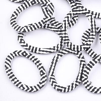 Handmade Raffia Woven Linking Rings with Iron & Aluminum Findings Oval Platinum Black 515x37x4mm Inner Diameter 25x40mm
Handmade Raffia Woven Linking Rings with Iron & Aluminum Findings Oval Platinum Black 515x37x4mm Inner Diameter 25x40mm