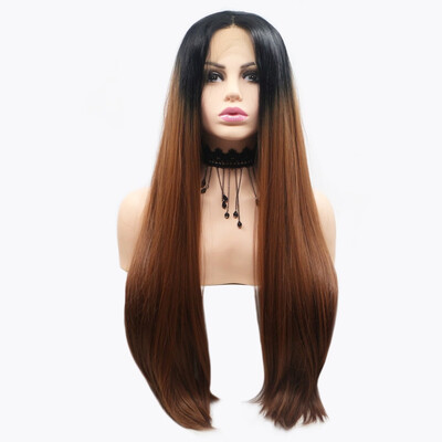 Amazing Star Lace Frontal Wigs Straight Hair Ombre Brown Color Heat Resistant Fiber Middle Part Synthetic Hair For Fashion Women
Amazing Star Lace Frontal Wigs Straight Hair Ombre Brown Color Heat Resistant Fiber Middle Part Synthetic Hair For Fashion Women