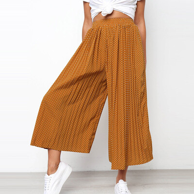 Tailored Fashion Womens Polka Dot Print High Waist Pleateds Causal Wide Leg Seven Pants
Tailored Fashion Womens Polka Dot Print High Waist Pleateds Causal Wide Leg Seven Pants