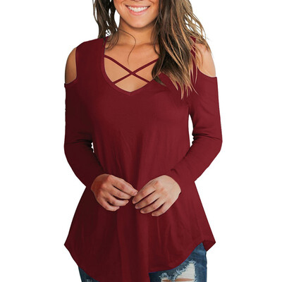 Summer Women Casual Top Sexy V Collar Bandage Cross Short Sleeves T-shirt Woman Off Shoulder T Shirt
Summer Women Casual Top Sexy V Collar Bandage Cross Short Sleeves T-shirt Woman Off Shoulder T Shirt