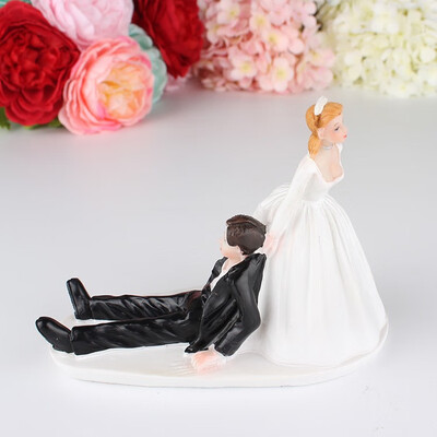 Funny Bride&Groom Decorative Wedding Cake Toppers Cake Topper Figurines Keepsake Wedding Cake Decorations in Unique Pose
Funny Bride&Groom Decorative Wedding Cake Toppers Cake Topper Figurines Keepsake Wedding Cake Decorations in Unique Pose